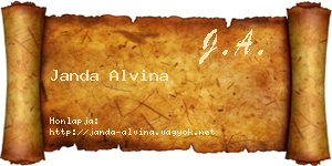 Janda Alvina névjegykártya